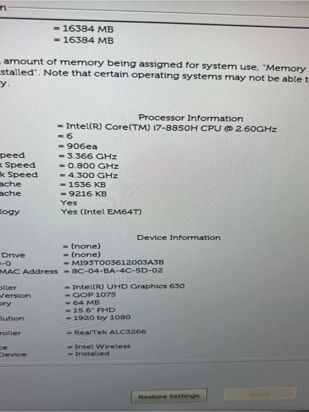 Dell Laptop with Black Chassis and Silver Keyboard Trim